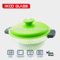 2015 new item Oven safe round glass baking pot glass pot for cooking
